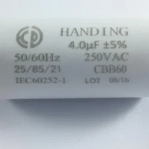 Capacitor 4uf ± 5% 250VAC